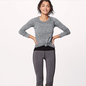 Grey Swiftly Tech Long Sleeve Crew